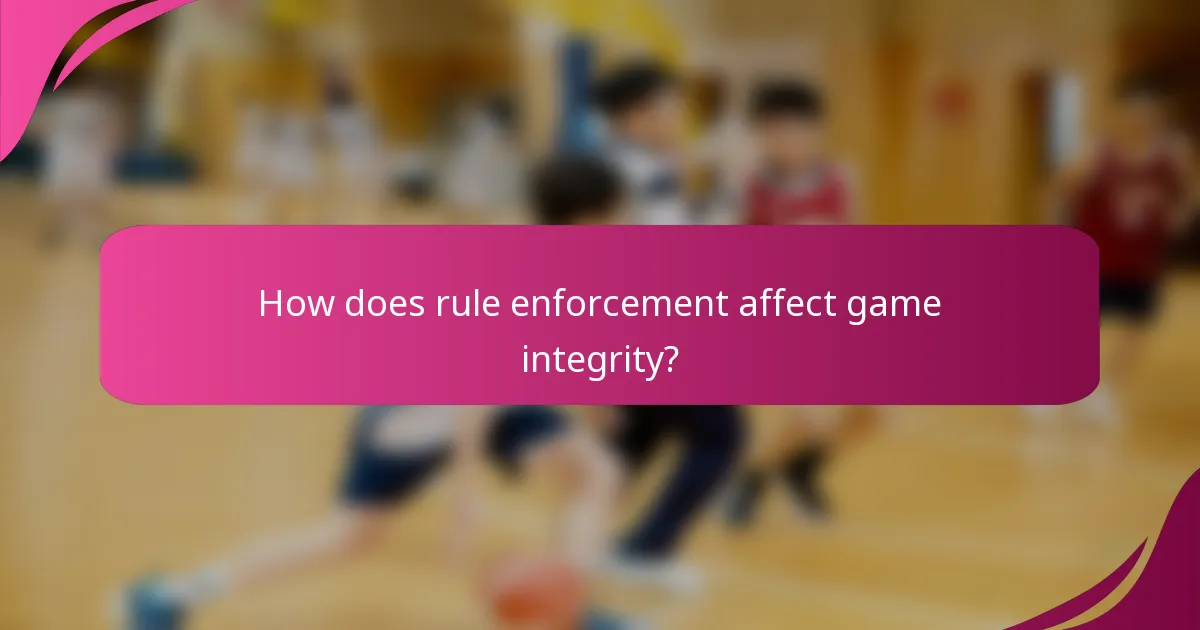 How does rule enforcement affect game integrity?